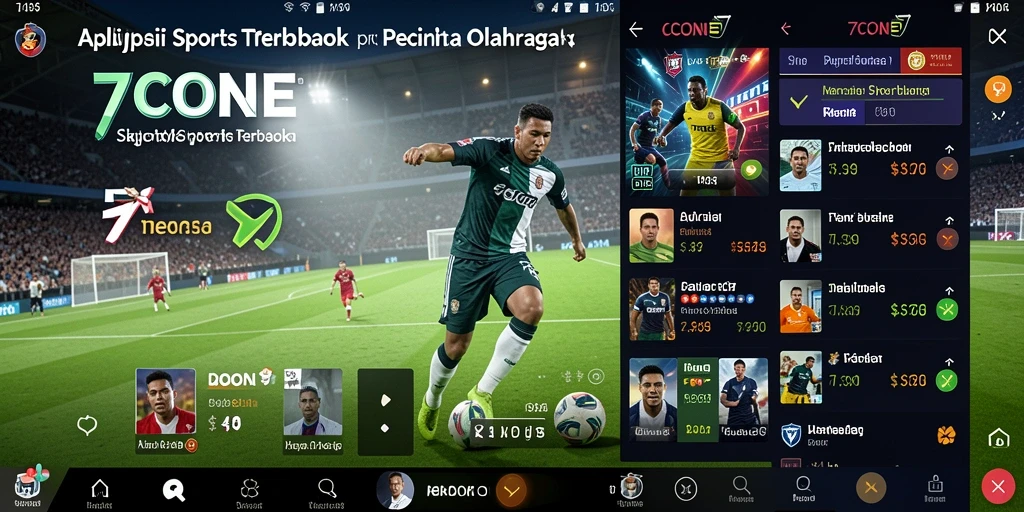 Tampilan screenshot dari aplikasi 7CONE yang menampilkan taruhan olahraga.