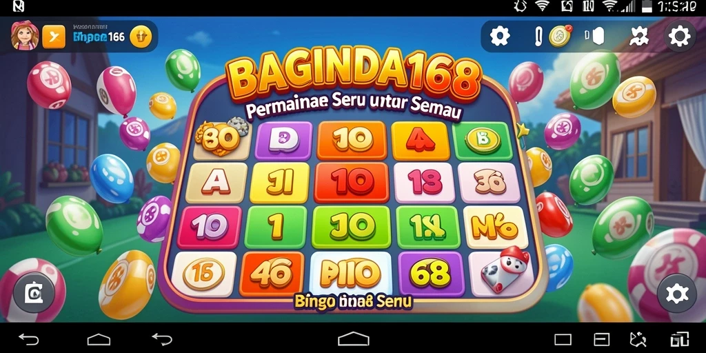 Tampilan gameplay seru dalam aplikasi Bingo BAGINDA168.