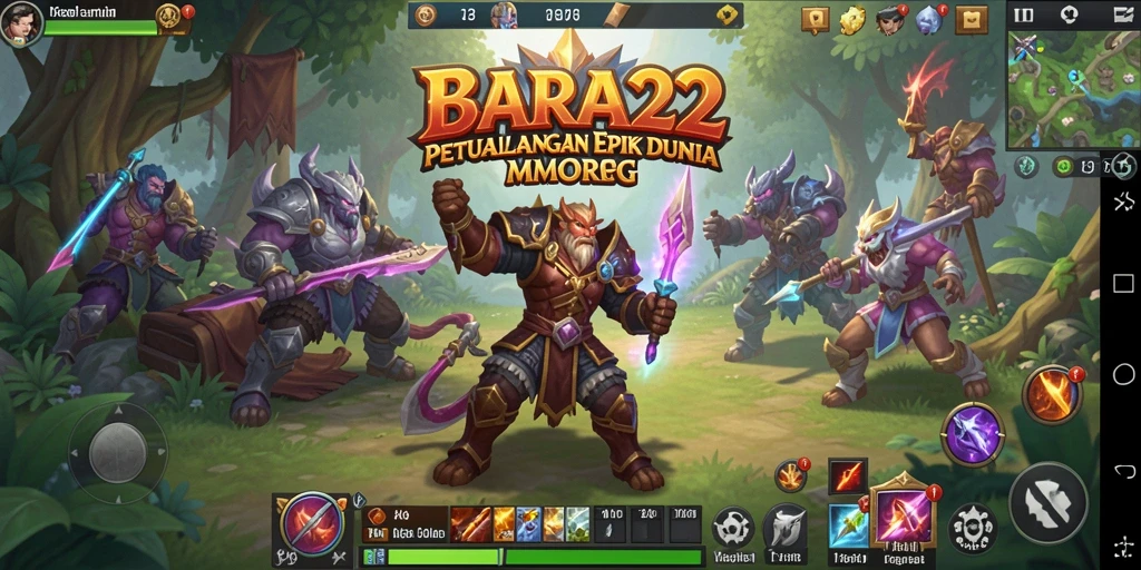 Screenshot dari gameplay BARA22 menunjukkan aksi pertarungan yang mendebarkan.
