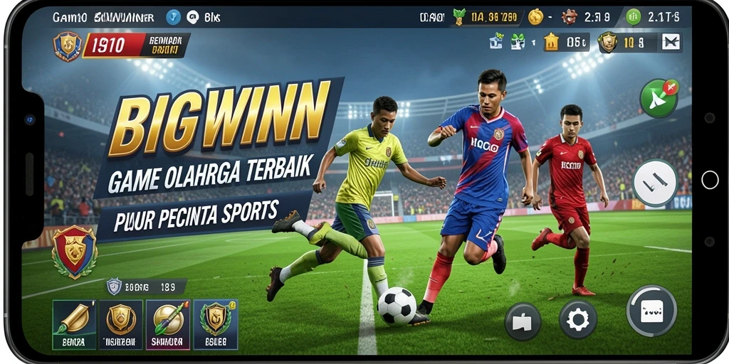 Tangkapan layar utama <strong>BIGWINNER</strong> menampilkan momen mendebarkan dalam pertandingan olahraga.