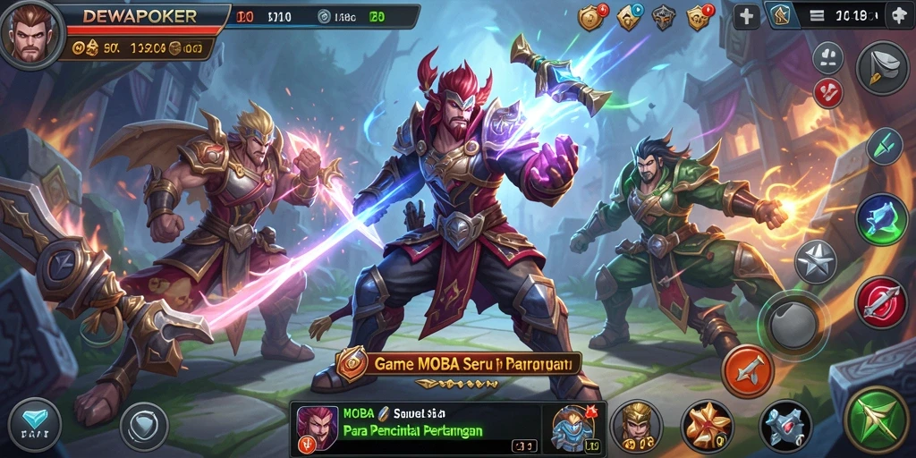 Tampilan gameplay DEWAPOKER yang kompetitif dan seru.