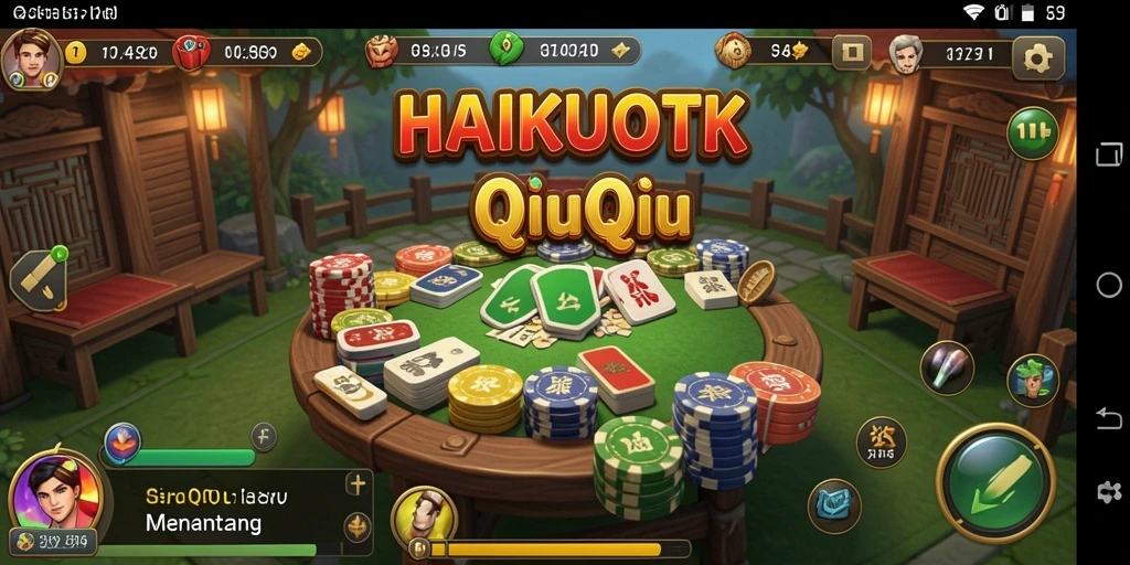 Tampilan gameplay QiuQiu yang menegangkan di HAIKUOTK.