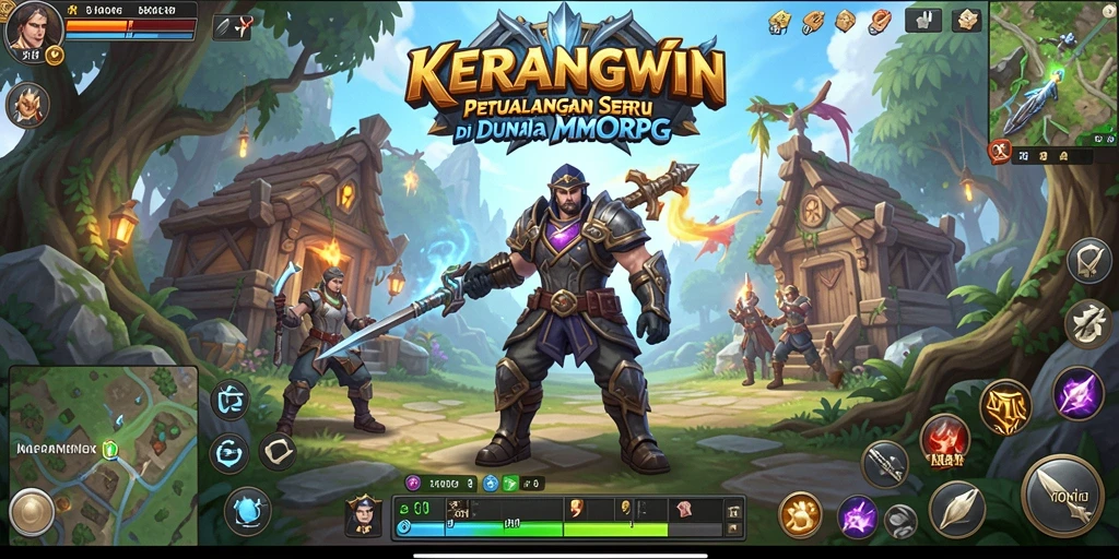 Tampilan utama gameplay KERANGWIN dalam dunia MMORPG yang menakjubkan.