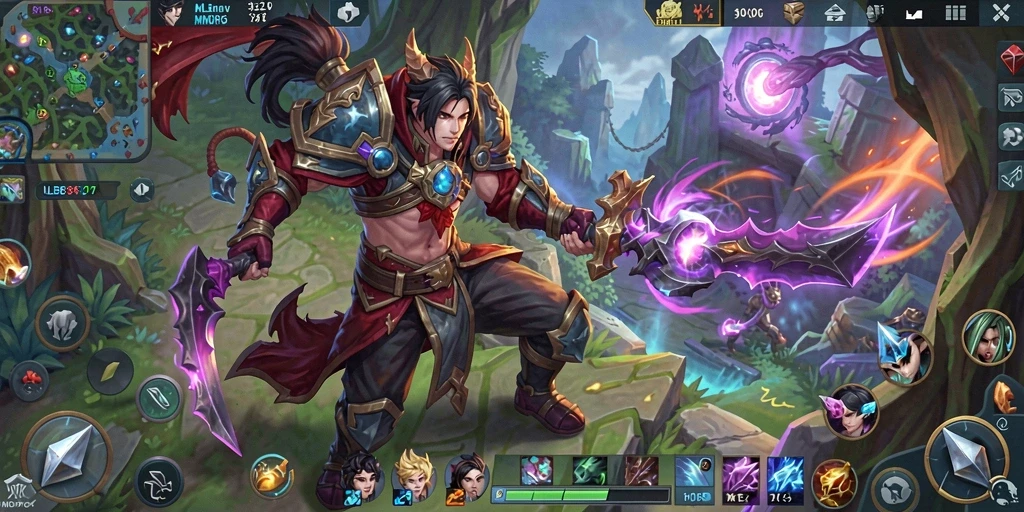 Tampilan seru gameplay MMORPG MLBB8 dengan aksi epik.