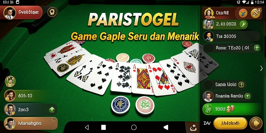 Tangkapan layar gameplay Gaple dari PARISTOGEL yang menarik.