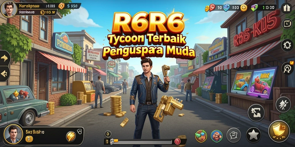 Screenshot gameplay R6R6 menampilkan pengalaman Tycoon yang mendalam.