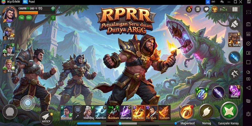 Tampilan gameplay menakjubkan dalam dunia ARPG yang penuh petualangan.