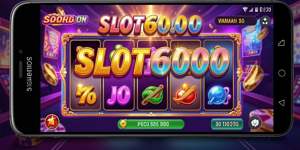 Gameplay menarik yang menampilkan mesin slot berwarna-warni.