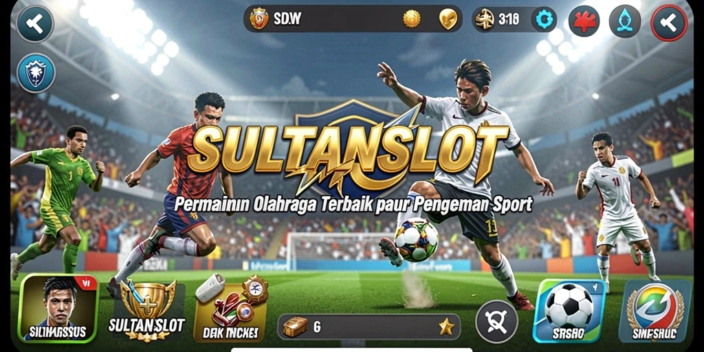 Screenshot gameplay SULTANSLOT yang menggambarkan aksi olahraga yang mendebarkan.