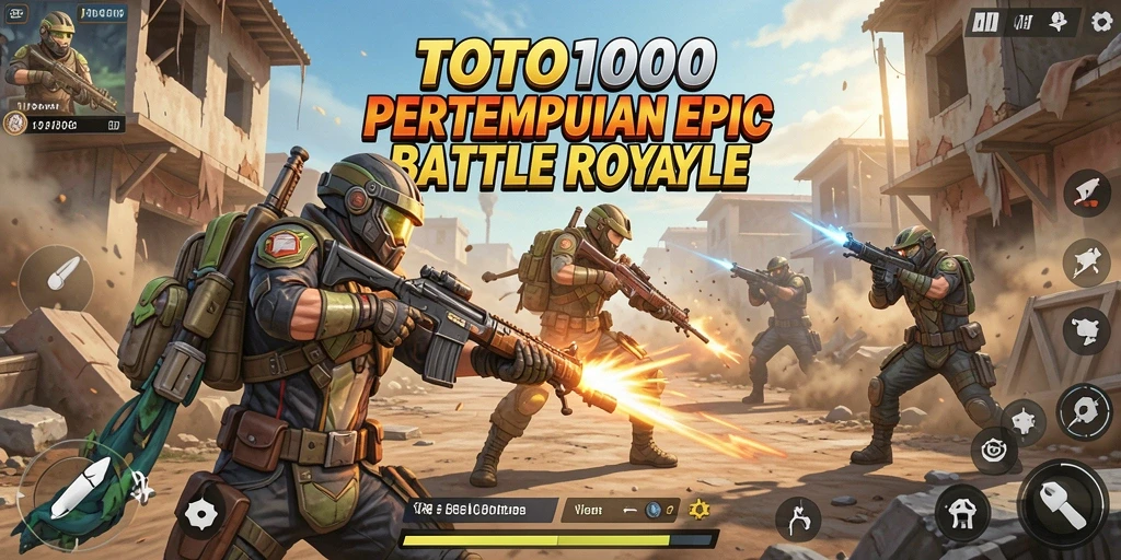 Gameplay seru dan mendebarkan di TOTO1000 Battle Royale.